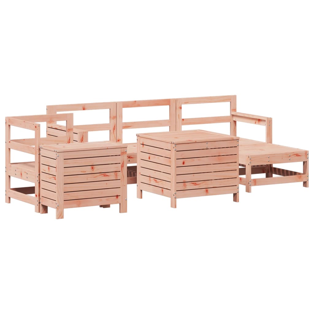 Set Divani da Giardino 7 pz in Legno Massello Abete Douglas - homemem39