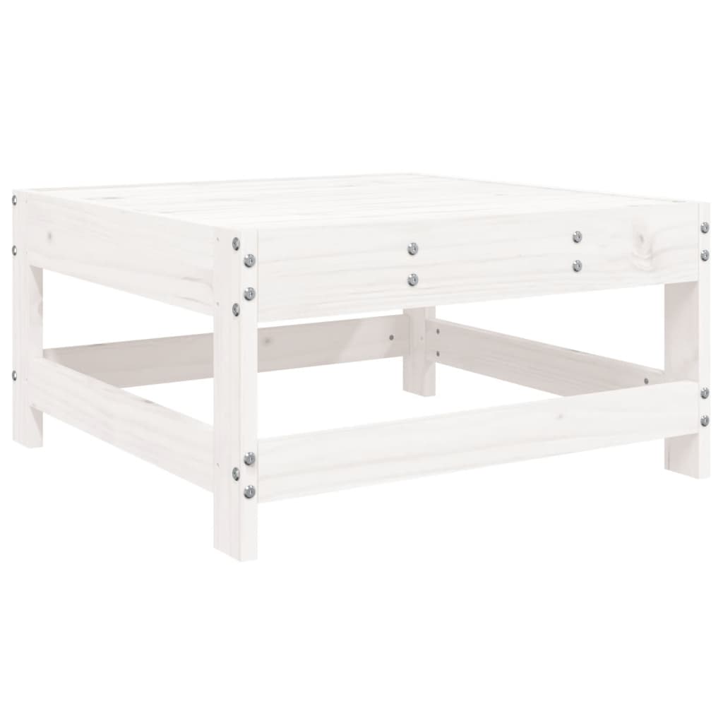 Set Divani da Giardino 8 pz in Legno Massello di Pino Bianco