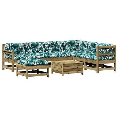 Set Divani da Giardino 8pz con Cuscini Legno Impregnato di Pino | homemem39