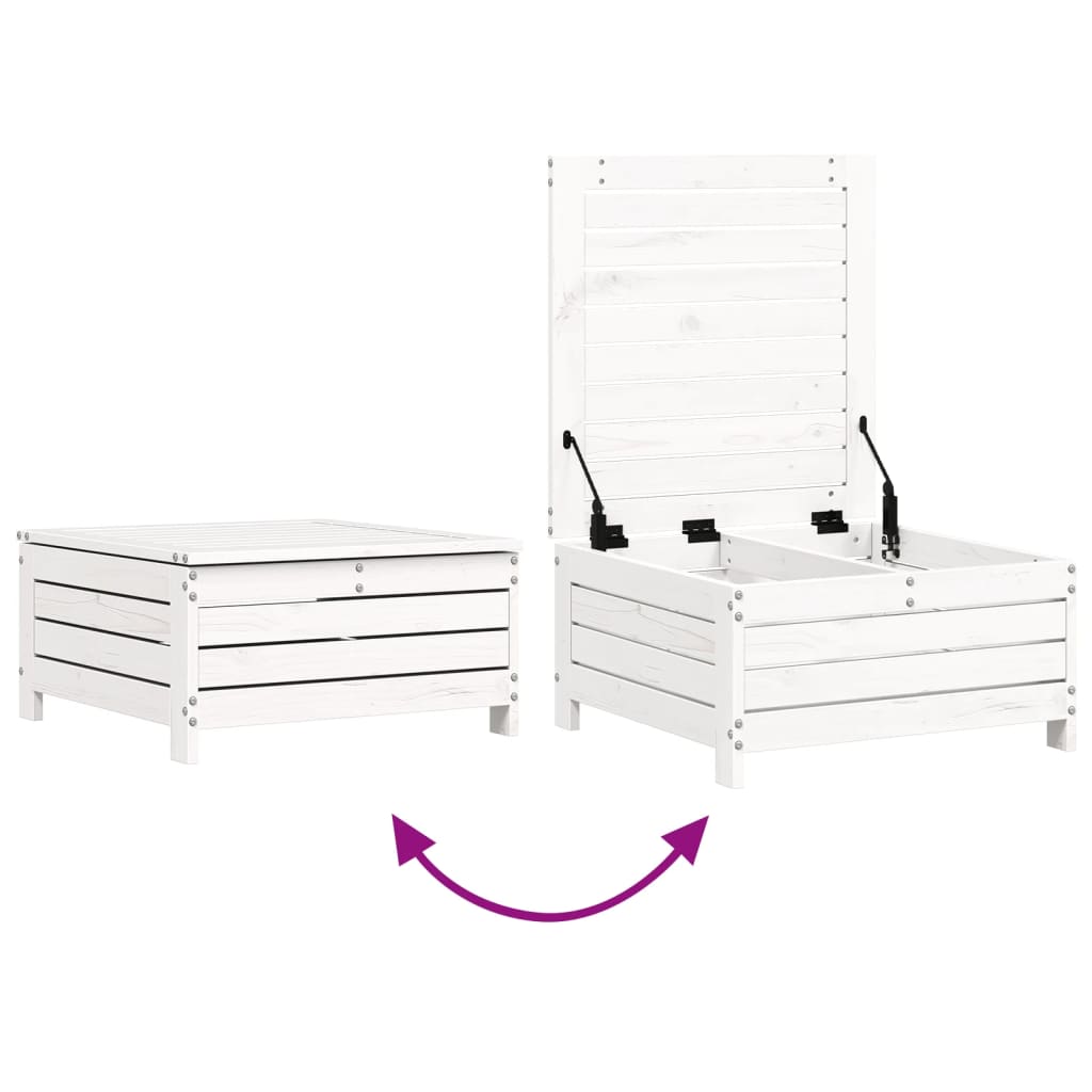 Set Divani da Giardino 8 pz in Legno Massello di Pino Bianco | homemem39