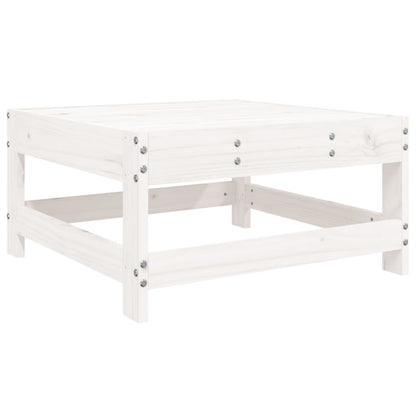 Set Divani da Giardino 10 pz Bianco in Legno Massello di Pino