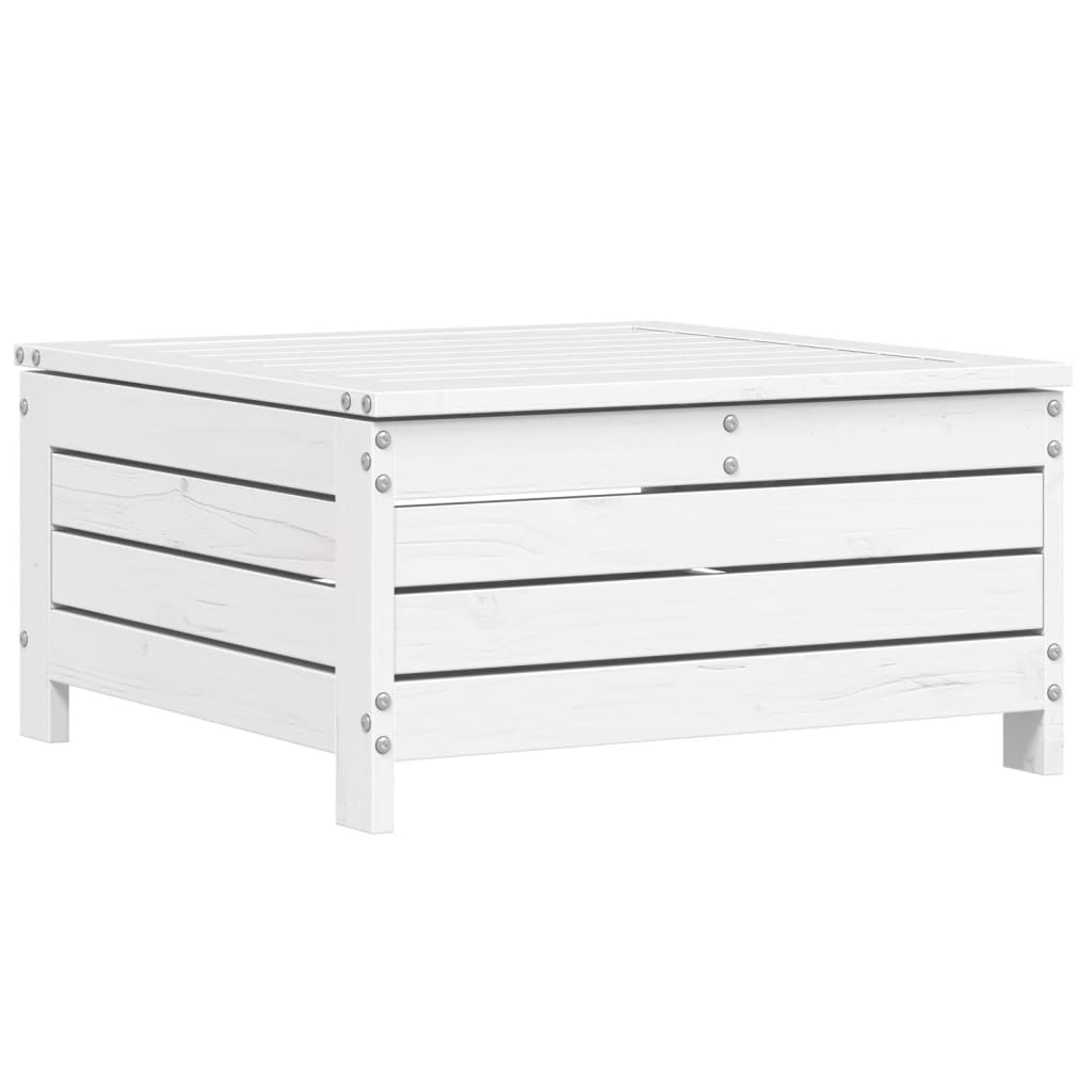 Set Divani da Giardino 10 pz Bianco in Legno Massello di Pino | homemem39
