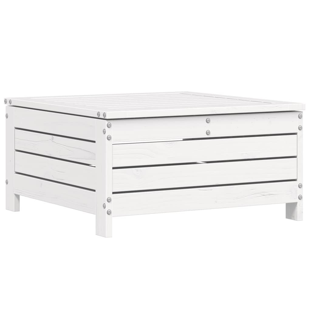 Set Divani da Giardino 6 pz Bianco in Legno Massello di Pino | homemem39