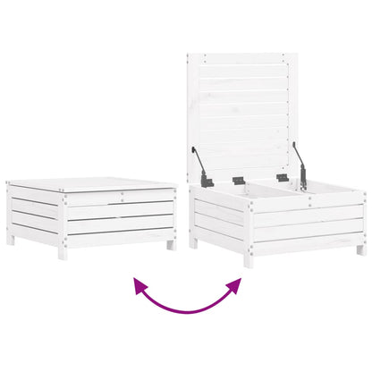 Set Divani da Giardino 6 pz Bianco in Legno Massello di Pino | homemem39