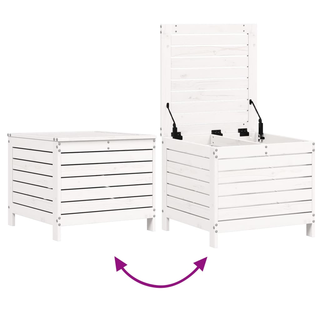 Set Divani da Giardino 6 pz Bianco in Legno Massello di Pino | homemem39