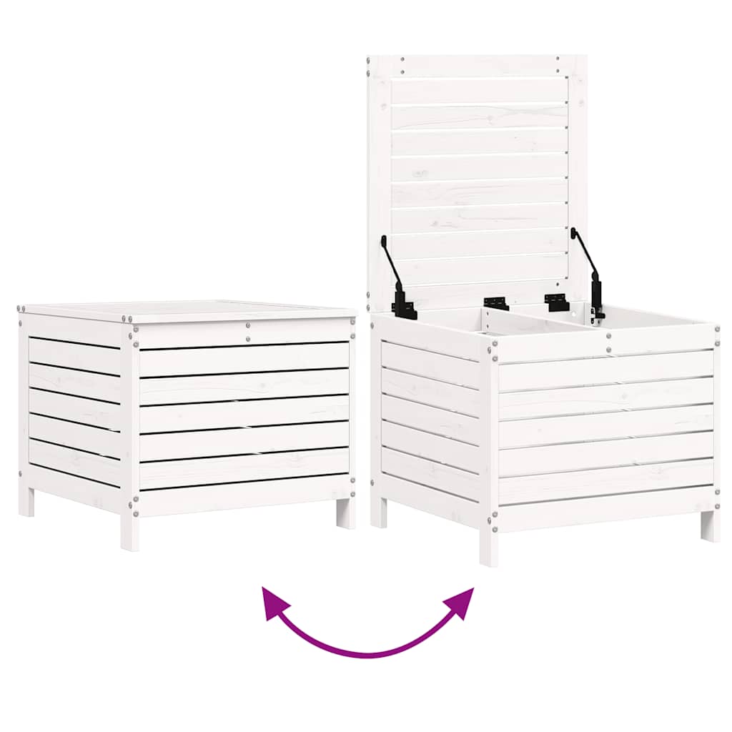 Set Divani da Giardino 6 pz Bianco in Legno Massello di Pino | homemem39