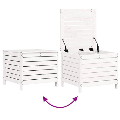 Set Divani da Giardino 6 pz Bianco in Legno Massello di Pino