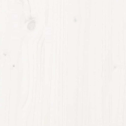 Set Divani da Giardino 6 pz Bianco in Legno Massello di Pino