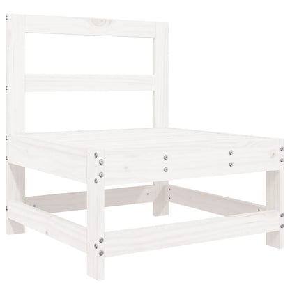 Set Divani da Giardino 6 pz Bianco in Legno Massello di Pino - homemem39
