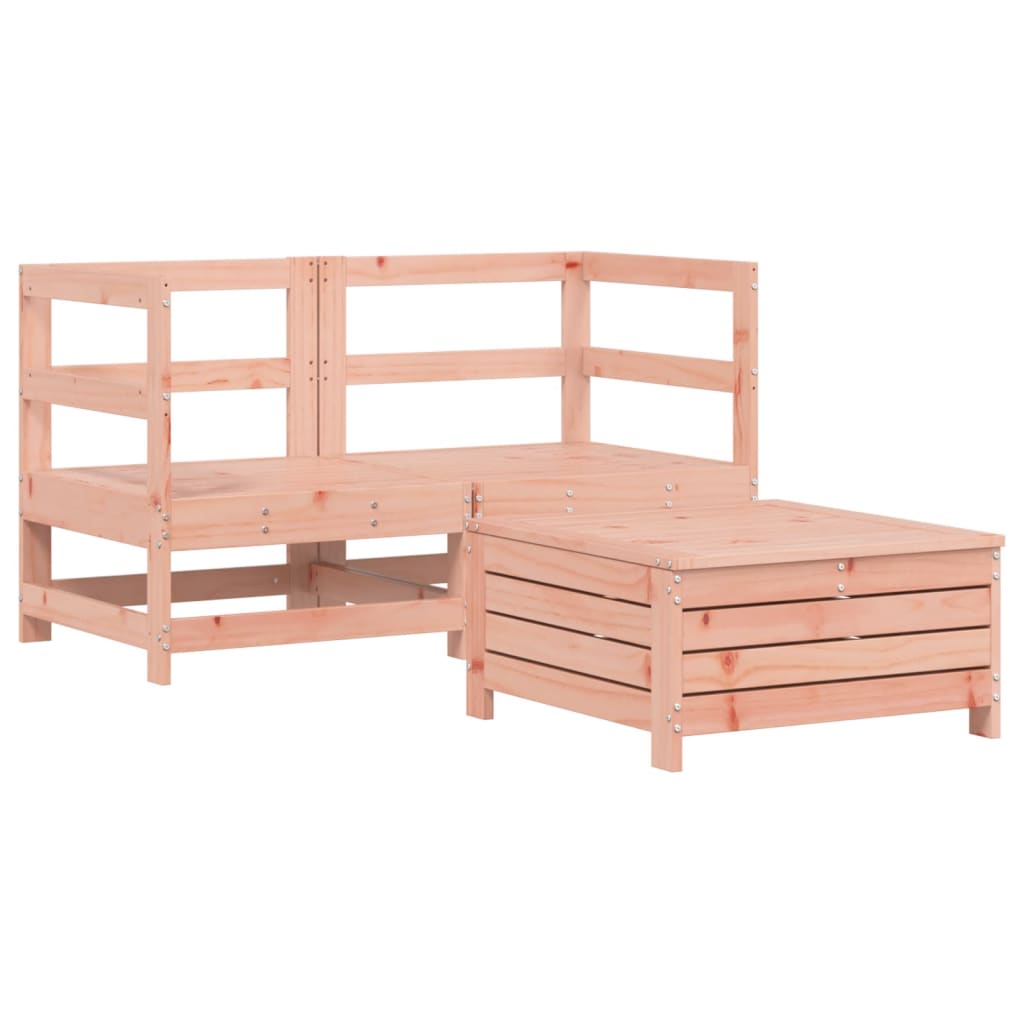 Set Divani da Giardino 3 pz in Legno Massello Abete Douglas - homemem39