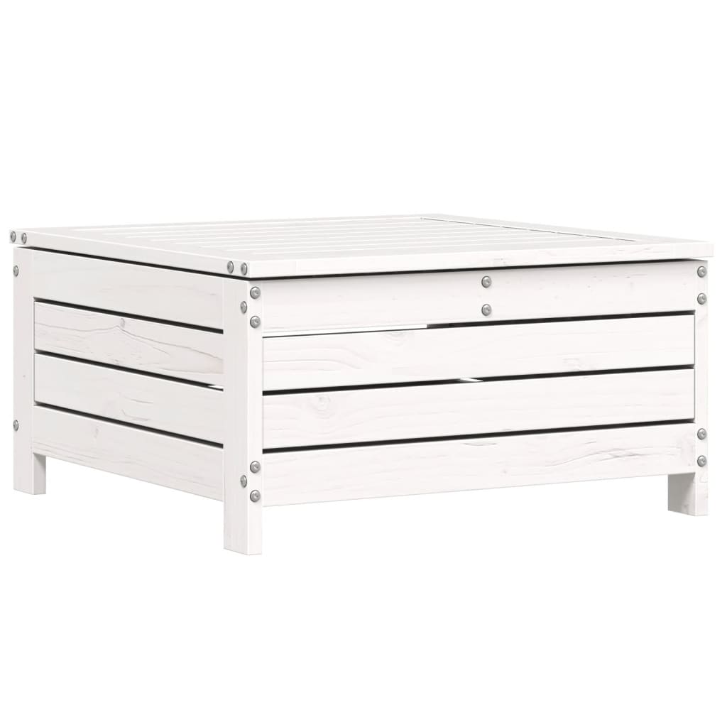 Set Salotto da Giardino 4 pz Bianco in Legno Massello di Pino - homemem39