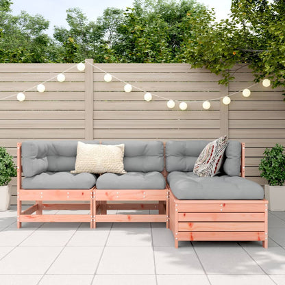 4-piece Garden Sofa Set in Solid Douglas Fir Wood
