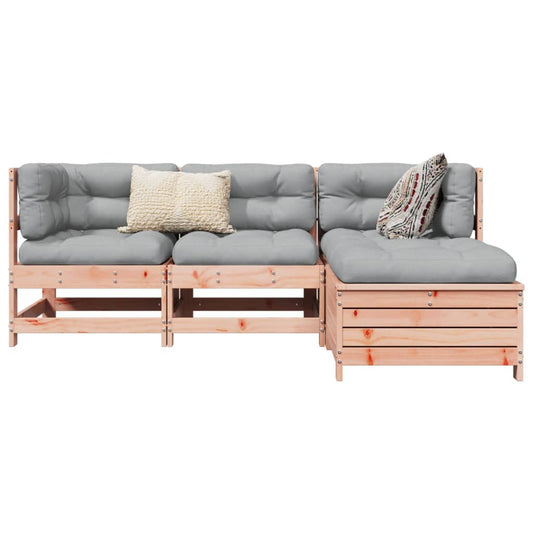 4-piece Garden Sofa Set in Solid Douglas Fir Wood