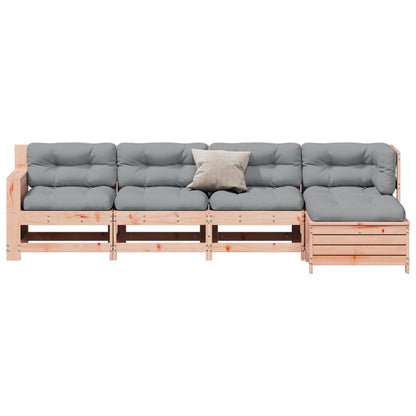 Set Divani Giardino 5 pz con Cuscini Legno Massello di Douglas - homemem39