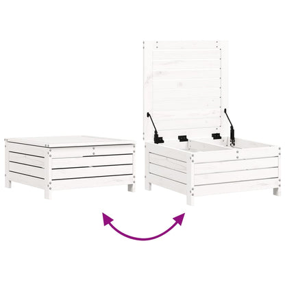 Set Salotto da Giardino 5 pz Bianco in Legno Massello di Pino - homemem39
