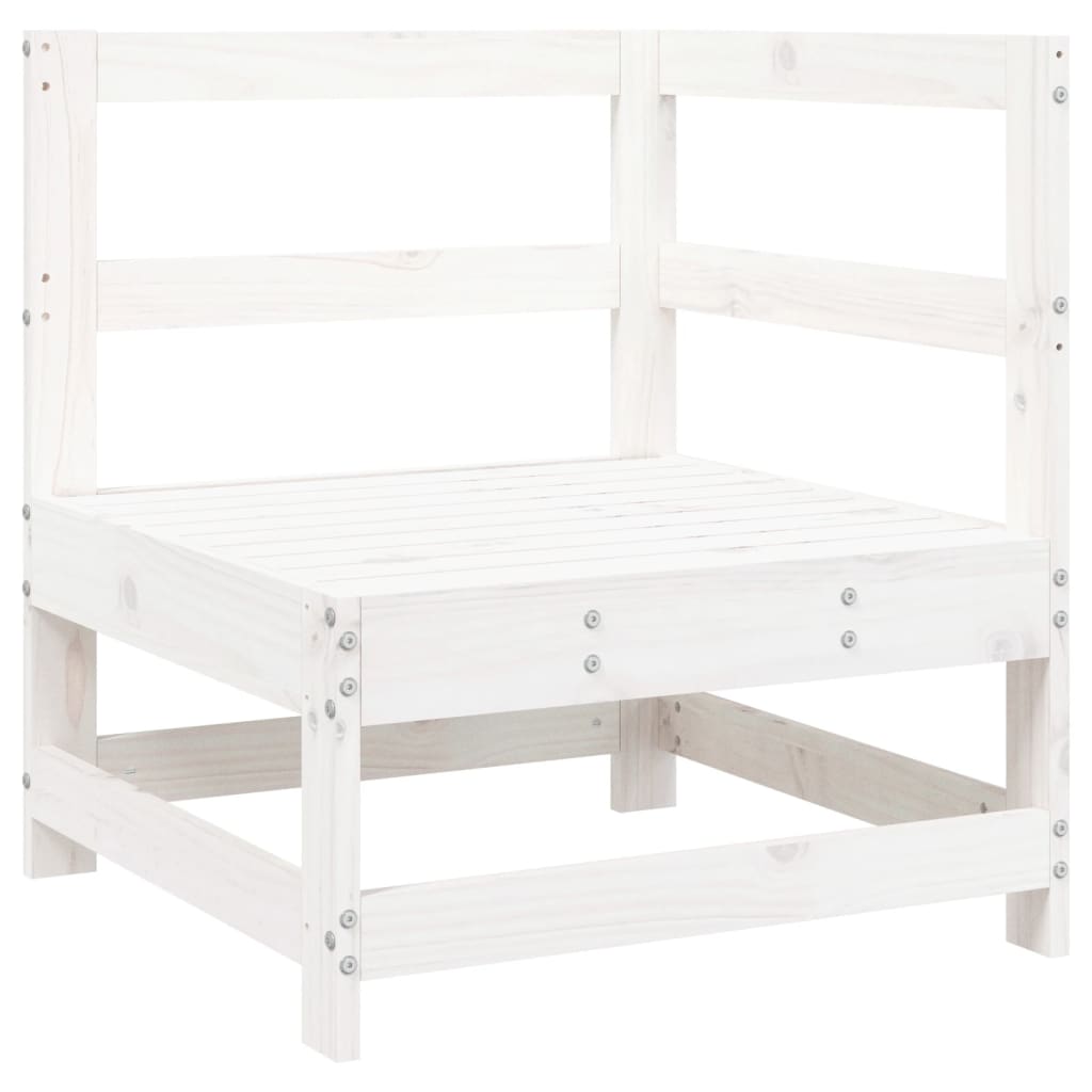 Set Salotto da Giardino 5 pz Bianco in Legno Massello di Pino - homemem39
