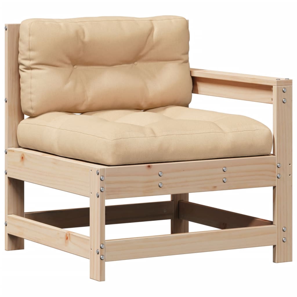 Set Divani Giardino 6 pz con Cuscini in Legno Massello di Pino | homemem39