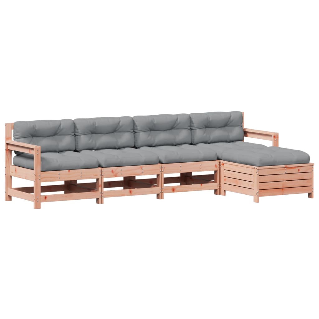 Set Divani Giardino 5 pz con Cuscini Legno Massello di Douglas - homemem39