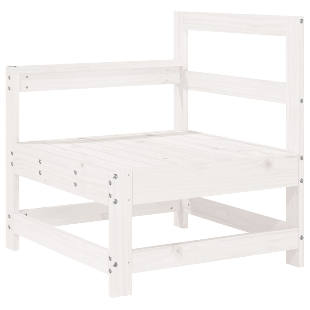 Set Divani da Giardino 6 pz Bianco in Legno Massello di Pino - homemem39
