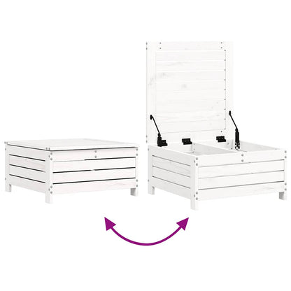 Set Divani da Giardino 7 pz Bianco in Legno Massello di Pino | homemem39