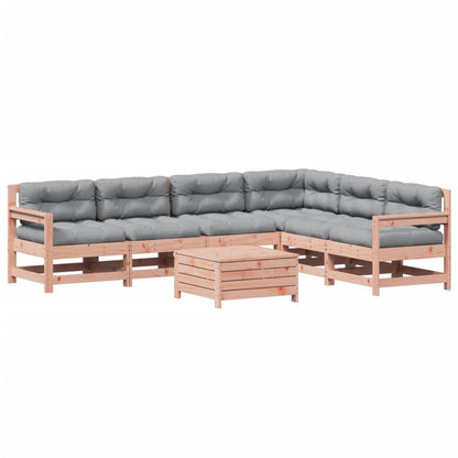 Set Divani Giardino 7 pz con Cuscini Legno Massello di Douglas - homemem39