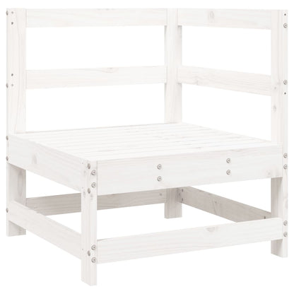 Set Divani da Giardino 7 pz Bianco in Legno Massello di Pino | homemem39