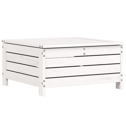 Set Divani da Giardino 7 pz Bianco in Legno Massello di Pino | homemem39