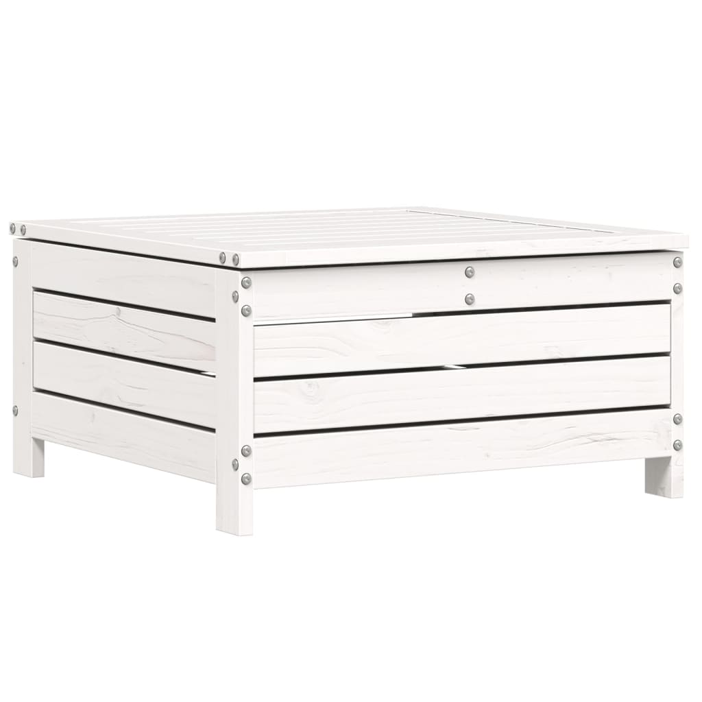 Set Divani da Giardino 6 pz Bianco in Legno Massello di Pino - homemem39