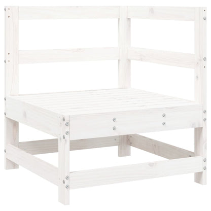 Set Divani da Giardino 7 pz Bianco in Legno Massello di Pino | homemem39