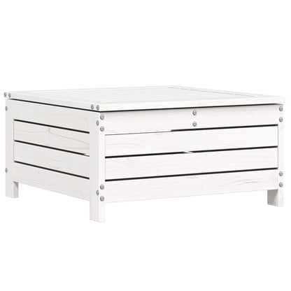 Set Divani da Giardino 7 pz Bianco in Legno Massello di Pino - homemem39