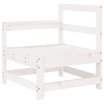 Set Divani da Giardino 7 pz Bianco in Legno Massello di Pino | homemem39