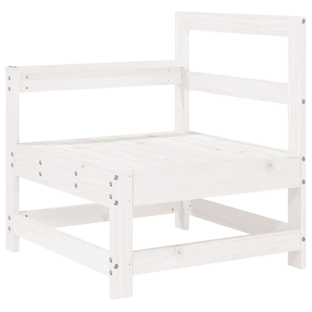 Set Divani da Giardino 6 pz Bianco in Legno Massello di Pino | homemem39