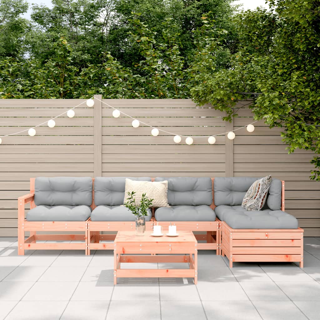 Set Divani da Giardino 6 pz in Legno Massello Abete Douglas - homemem39