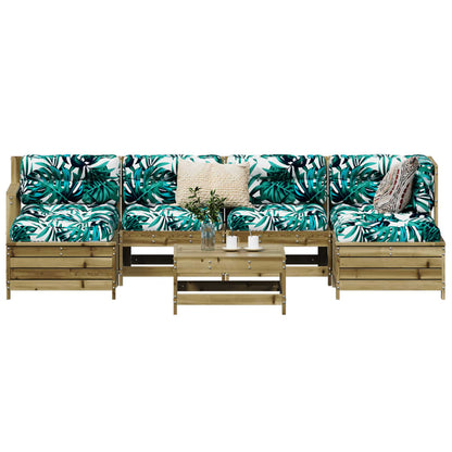 Set Divani da Giardino 7 pz in Legno Impregnato di Pino - homemem39