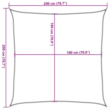 Vela Parasole 160 g/m² Quadrata Grigio Chiaro 2x2 m in HDPE | homemem39