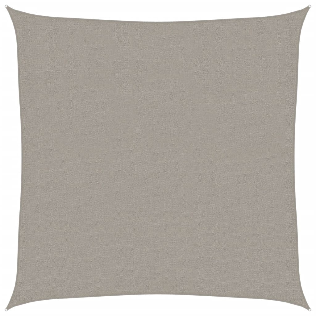 Vela Parasole 160 g/m² Quadrata Grigio Chiaro 3,6x3,6 m in HDPE | homemem39