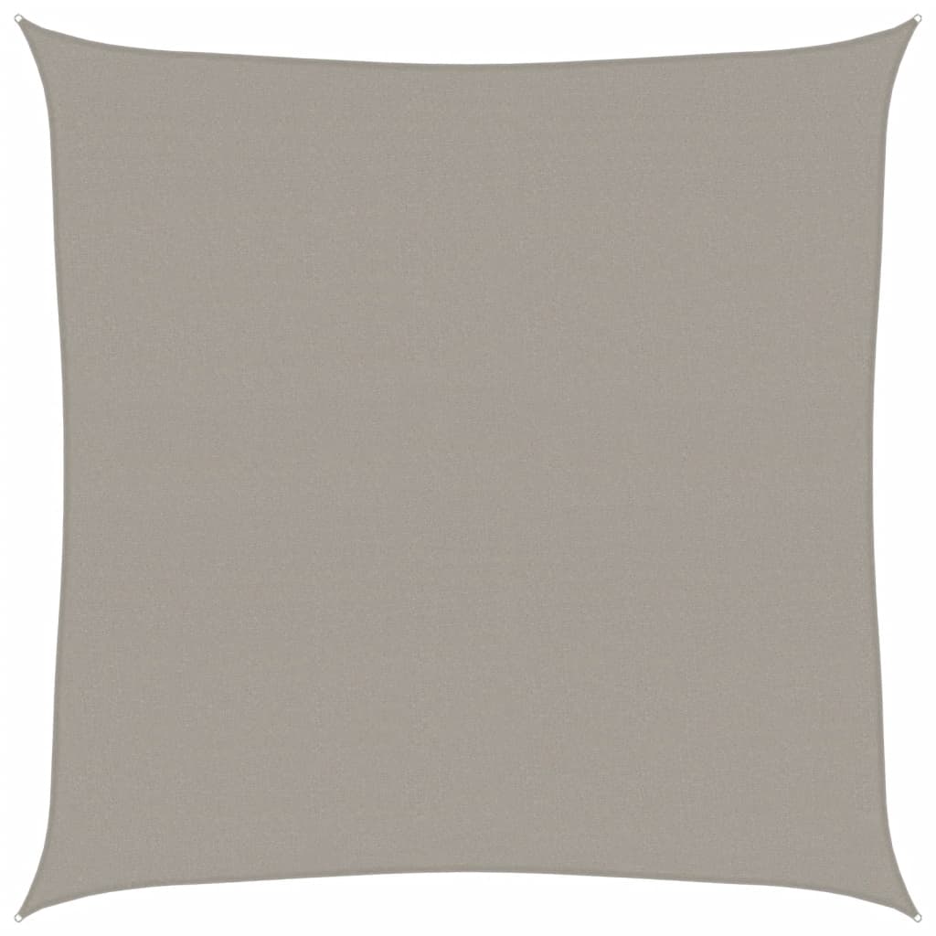 Vela Parasole 160 g/m² Quadrata Grigio Chiaro 5x5 m in HDPE | homemem39