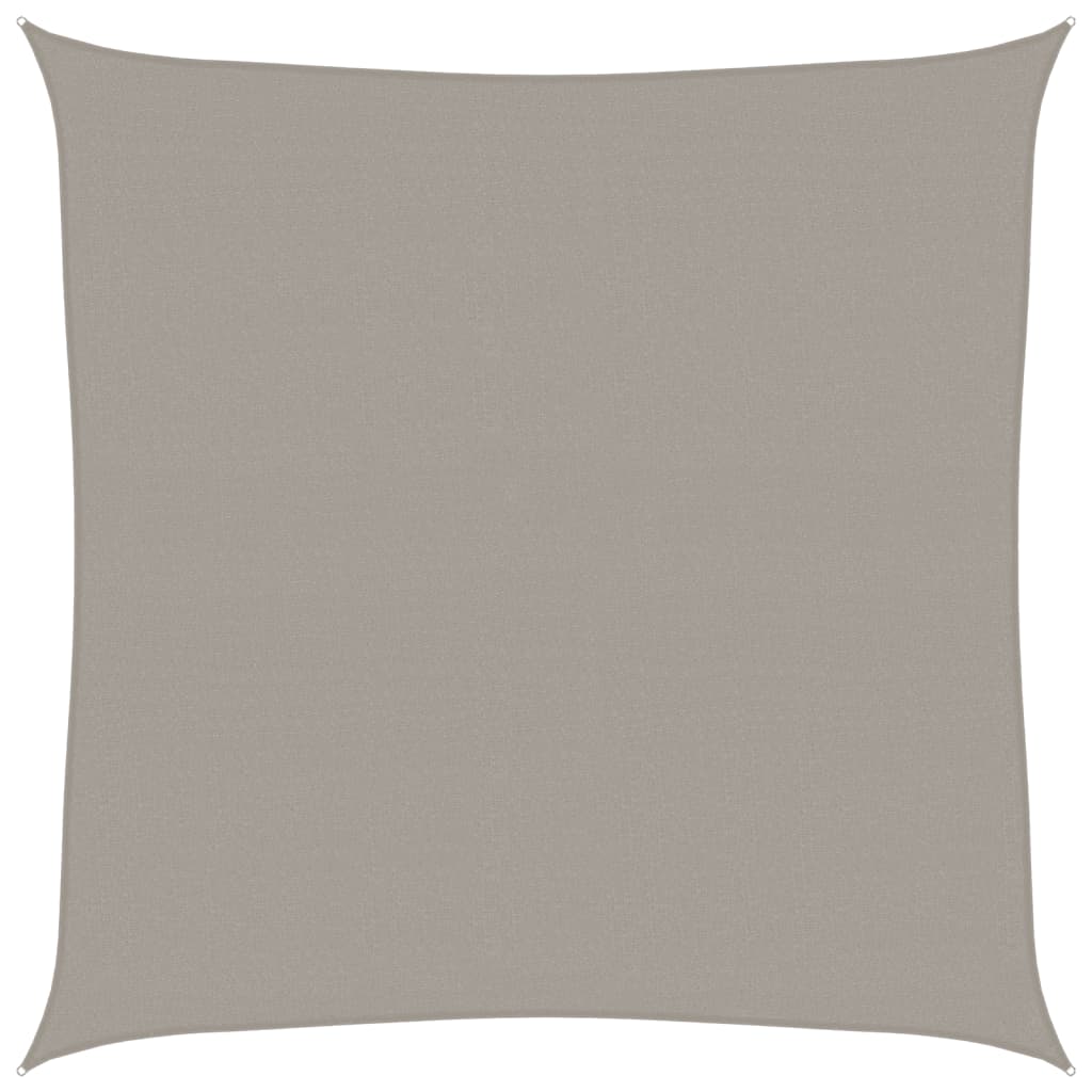 Vela Parasole 160 g/m² Quadrata Grigio Chiaro 6x6 m in HDPE | homemem39