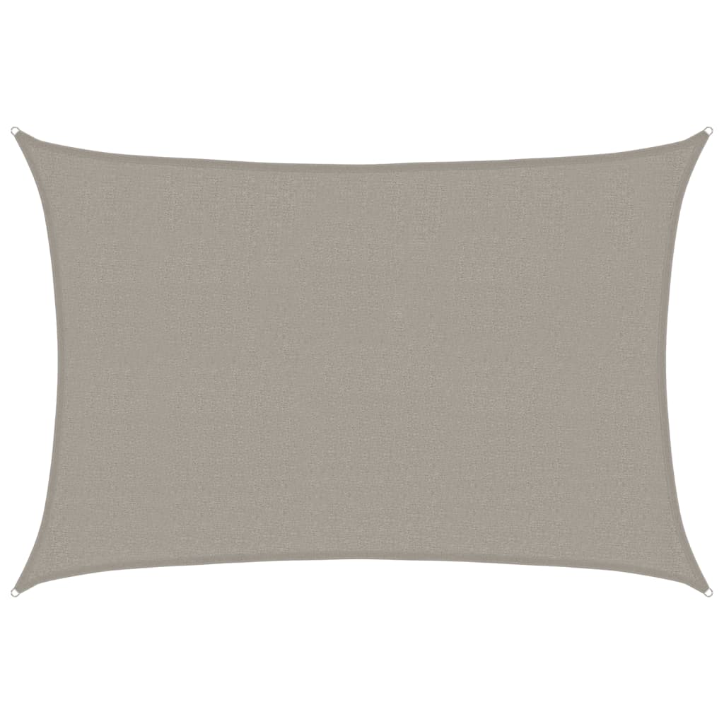 Vela Parasole 160 g/m² Rettangolare Grigio Chiaro 2,5x4 m HDPE