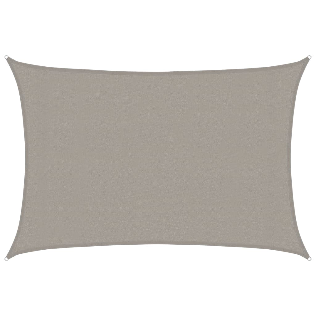 Vela Parasole 160 g/m² Rettangolare Grigio Chiaro 3x4 m in HDPE | homemem39
