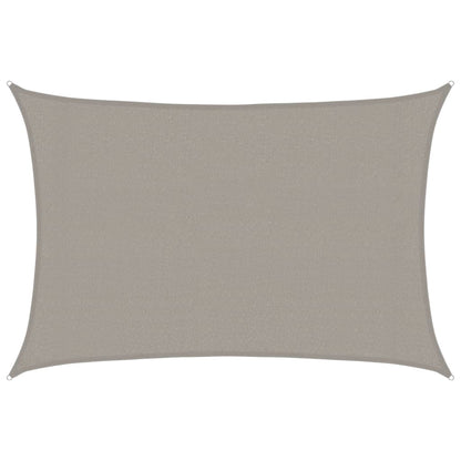 Vela Parasole 160 g/m² Rettangolare Grigio Chiaro 3x5 m in HDPE