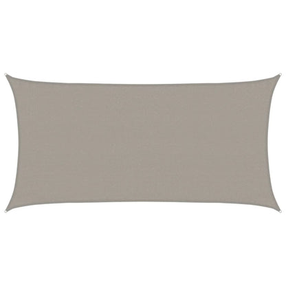 Vela Parasole 160 g/m² Rettangolare Grigio Chiaro 3x6 m in HDPE