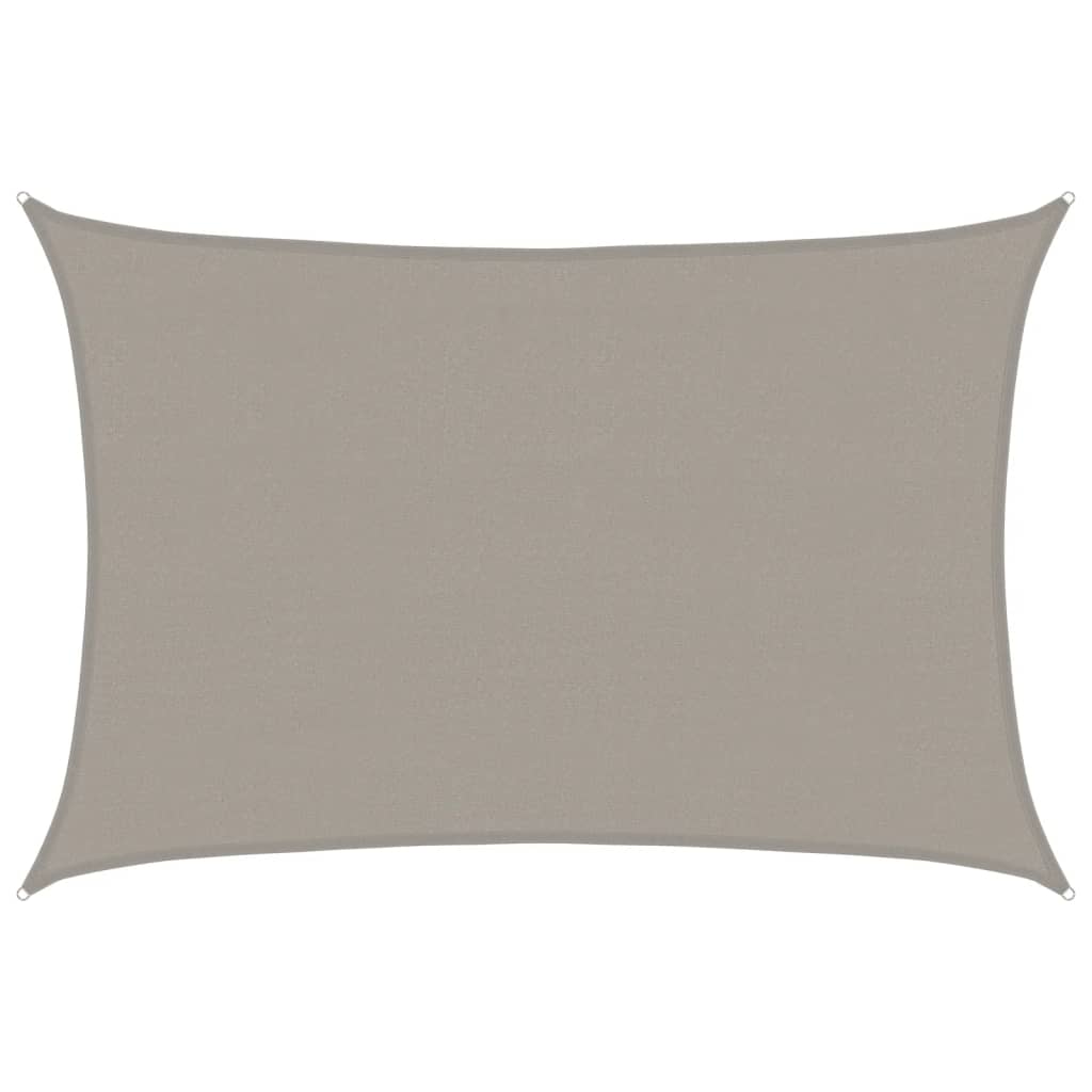 Vela Parasole 160 g/m² Rettangolare Grigio Chiaro 4x6 m in HDPE | homemem39