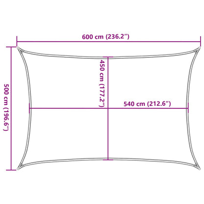 Vela Parasole 160 g/m² Rettangolare Grigio Chiaro 5x6 m in HDPE | homemem39