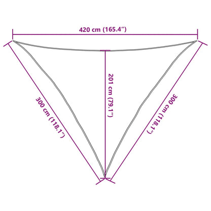 Vela Parasole 160 g/m² Triangolare 3x3x4,2 m in HDPE