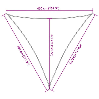 Vela Parasole 160 g/m² Triangolare 4x4x4 m in HDPE | homemem39