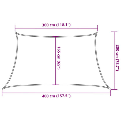 Vela Parasole 160 g/m² Trapezio Grigio Chiaro 3/4x2 m in HDPE | homemem39