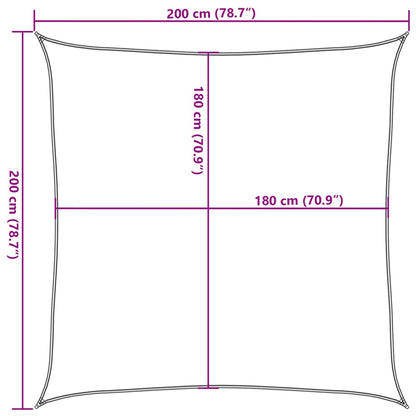 Vela Parasole 160 g/m² Quadrata Sabbia 2x2 m in HDPE | homemem39