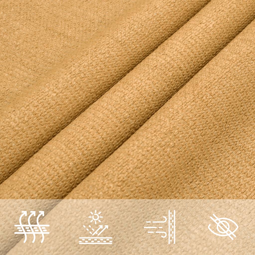 Vela Parasole 160 g/m² Quadrata Sabbia 4,5x4,5 m in HDPE | homemem39