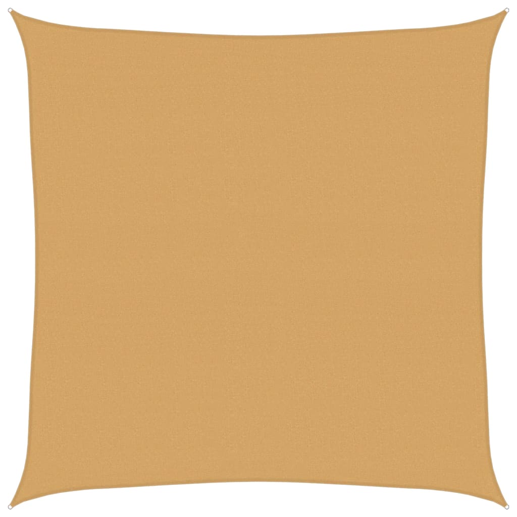 Vela Parasole 160 g/m² Quadrata Sabbia 5x5 m in HDPE